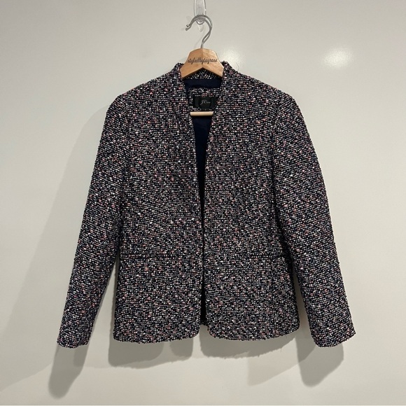 J. Crew Going out blazer in pink confetti tweed - Picture 2 of 9